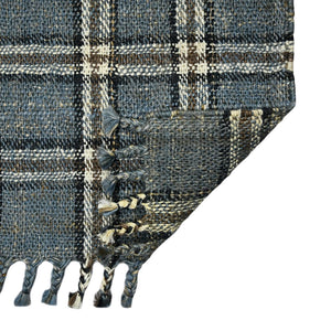 AMER Rugs Hampton HMP-3 Hand-Loomed Plaid Farmhouse Area Rug Blue 3'6" x 5'6"