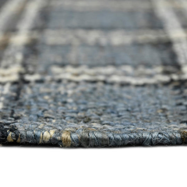 AMER Rugs Hampton HMP-3 Hand-Loomed Plaid Farmhouse Area Rug Blue 3'6" x 5'6"