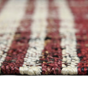 AMER Rugs Hampton HMP-4 Hand-Loomed Plaid Farmhouse Area Rug Brick Red 3'6" x 5'6"