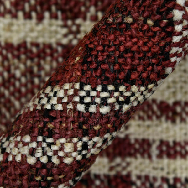 AMER Rugs Hampton HMP-4 Hand-Loomed Plaid Farmhouse Area Rug Brick Red 3'6" x 5'6"