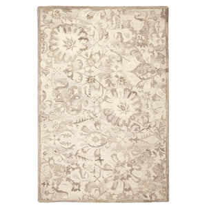 Trans-Ocean Liora Manne Hana Flora Classic Indoor Hand Tufted 100% Wool Rug Natural 8'3" x 11'6"