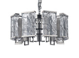 Bethel Chrome Chandelier in Metal & Crystal