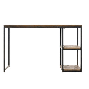 Sei Furniture Garviston Reclaimed Wood Writing Desk Industrial Style Rustic Black W Distressed Fir Ho0616