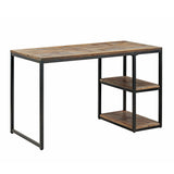 Sei Furniture Garviston Reclaimed Wood Writing Desk Industrial Style Rustic Black W Distressed Fir Ho0616