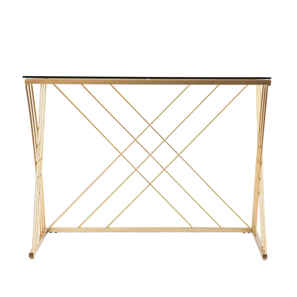 Sei Furniture Dezby Modern Glass Top Desk Ho1143837