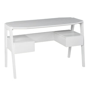 Sei Furniture Clyden Midcentury Modern Writing Desk W Storage White Ho1153237