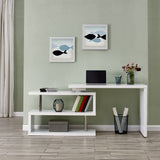 Sei Furniture Yates Multifunctional Corner L Desk W Shelves Ho3939
