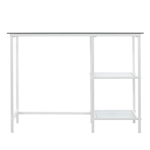 Sei Furniture Layton Metal Glass Student Desk White Ho6534