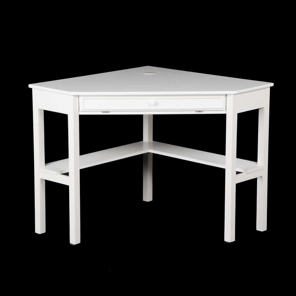 Sei Furniture Wardboro Corner Computer Desk White Ho6642