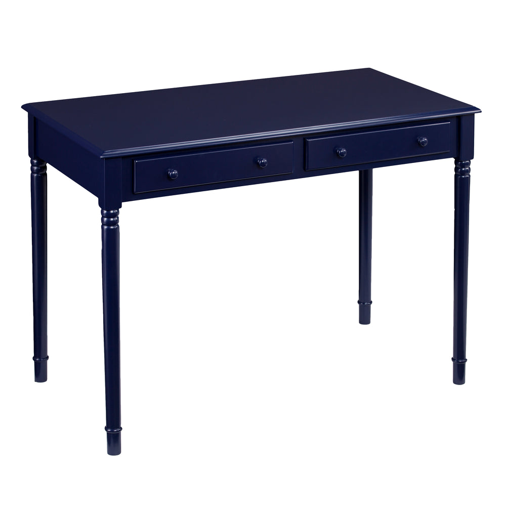Sei Furniture Janice Farmhouse 2 Drawer Writing Desk Navy Ho8793