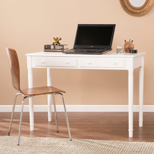 Sei Furniture Writing 2 Drawer Desk Crisp White Ho8800