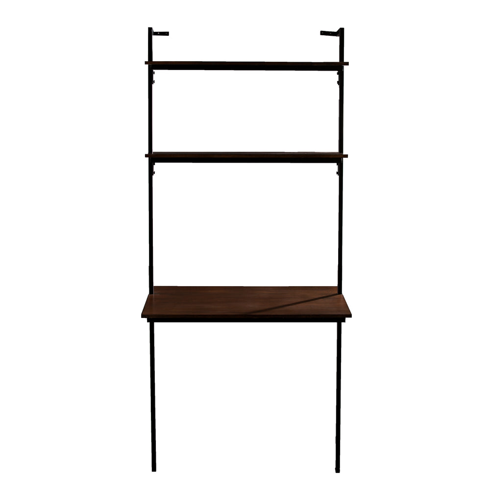Holly Martin Haeloen Wall Mounted Floating Desk Dark Tobacco And Black Ho9751