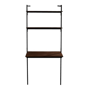 Holly Martin Haeloen Wall Mounted Floating Desk Dark Tobacco And Black Ho9751