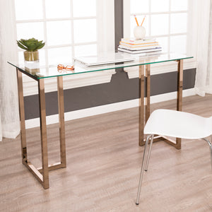 Holly Martin Haxor Writing Desk Midcentury Modern Style Champagne Ho9783