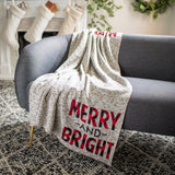 Safavieh Merry And Bright Throw in Grey, Red HOL2010A-5060