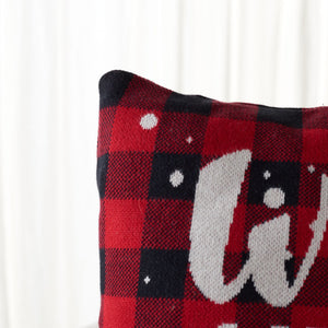 Wish Pillow - Festive Farmhouse Chic Cushion with Playful Snowflake Motifs for Holiday Decor