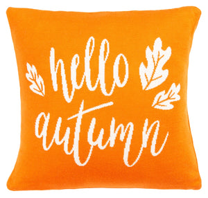 Hello Autumn Pillow – Cozy 100% Cotton Cover & Soft Polyester Filling for Seasonal Comfort Decor