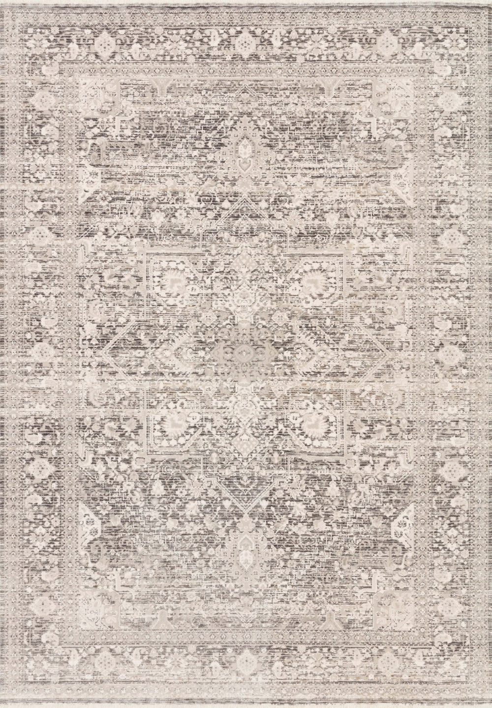 Loloi Homage HOM-04 75% Polyester, 25% Viscose Power Loomed Transitional Rug HOMAHOM-04IVGYB6F6