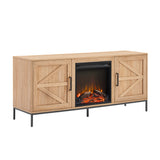 Walker Edison Houston Modern Rustic/Industrial 58" Modern Rustic Fireplace Console HOUF9ECO