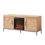 Walker Edison Houston Modern Rustic/Industrial 58" Modern Rustic Fireplace Console HOUF9ECO