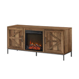 Walker Edison Houston Modern Rustic/Industrial 58" Modern Rustic Fireplace Console HOUF9ERO