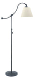 Hyde Park Floor Lamp Oil Rubbed Bronze w/White Linen Shade