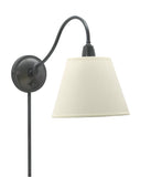 Hyde Park Wall Lamp Oil Rubbed Bronze w/White Linen Shade