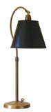 Hyde Park Table Lamp Weathered Brass w/Black Parchment