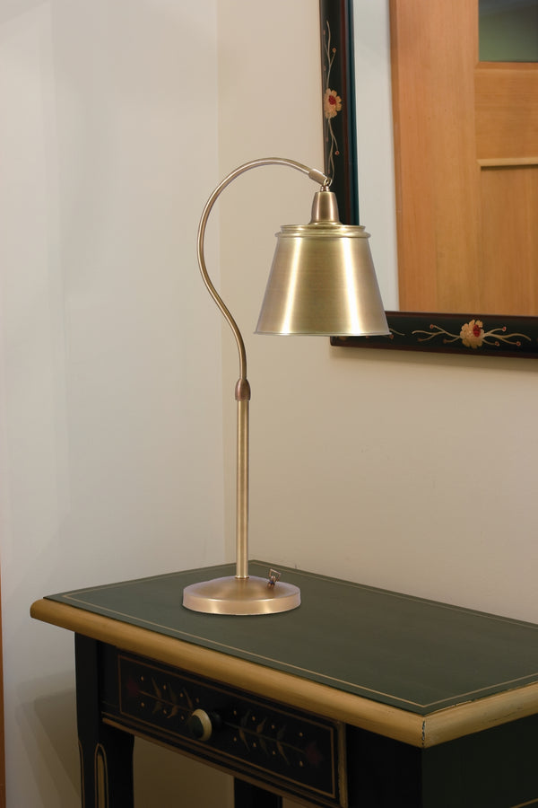 Hyde Park Table Lamp Weathered Brass w/Metal Shade