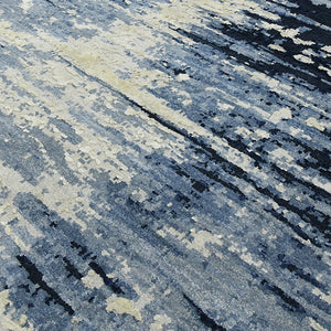 AMER Rugs Hermitage HRM-1 Hand-Knotted Abstract Modern & Contemporary Area Rug Blue Sapphire 10' x 14'