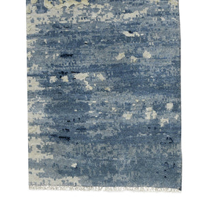 AMER Rugs Hermitage HRM-1 Hand-Knotted Abstract Modern & Contemporary Area Rug Blue Sapphire 10' x 14'