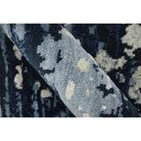 AMER Rugs Hermitage HRM-1 Hand-Knotted Abstract Modern & Contemporary Area Rug Blue Sapphire 10' x 14'