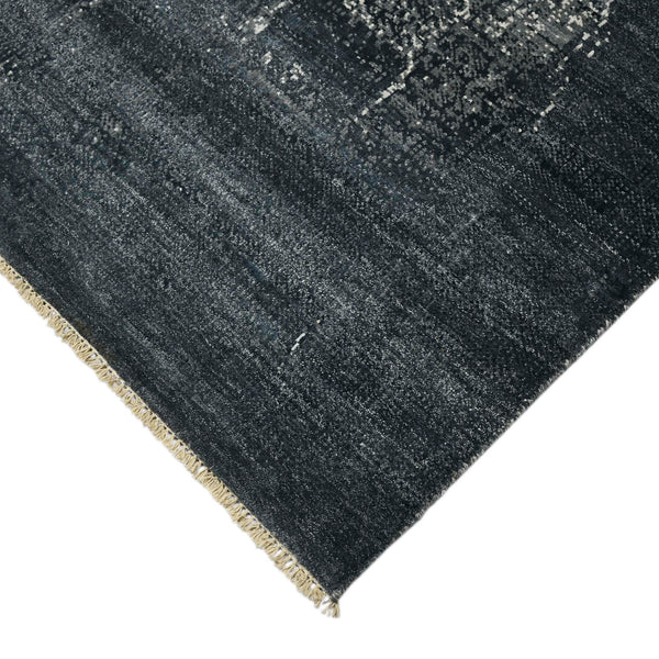 AMER Rugs Hermitage HRM-11 Hand-Knotted Abstract Modern & Contemporary Area Rug Salon Black 10' x 14'