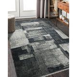 AMER Rugs Hermitage HRM-11 Hand-Knotted Abstract Modern & Contemporary Area Rug Salon Black 10' x 14'