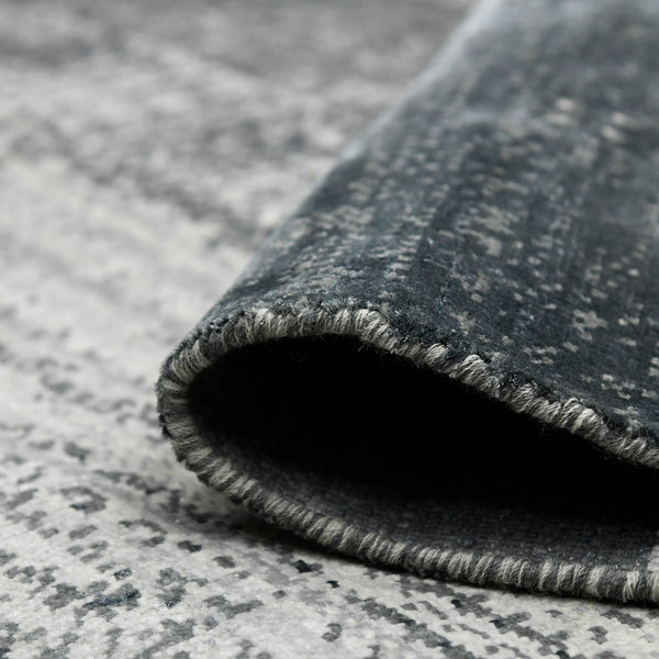 AMER Rugs Hermitage HRM-11 Hand-Knotted Abstract Modern & Contemporary Area Rug Salon Black 10' x 14'