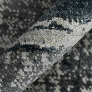 AMER Rugs Hermitage HRM-11 Hand-Knotted Abstract Modern & Contemporary Area Rug Salon Black 10' x 14'