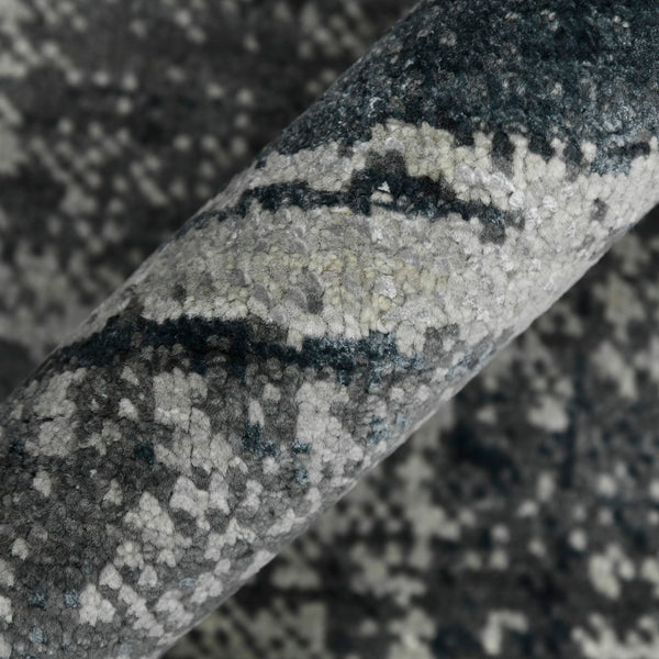 AMER Rugs Hermitage HRM-11 Hand-Knotted Abstract Modern & Contemporary Area Rug Salon Black 10' x 14'