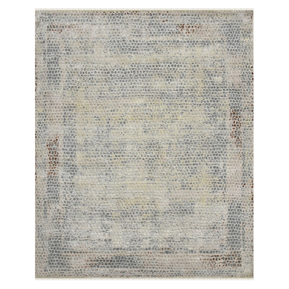 AMER Rugs Hermitage HRM-8 Hand-Knotted Abstract Modern & Contemporary Area Rug Light Gray 10' x 14'
