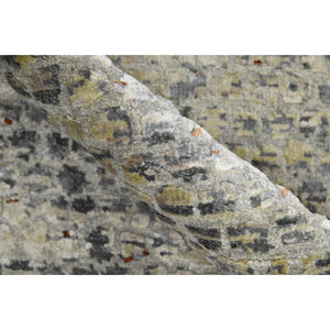 AMER Rugs Hermitage HRM-8 Hand-Knotted Abstract Modern & Contemporary Area Rug Light Gray 10' x 14'