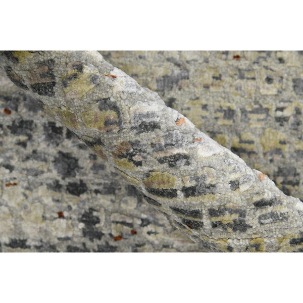AMER Rugs Hermitage HRM-8 Hand-Knotted Abstract Modern & Contemporary Area Rug Light Gray 10' x 14'