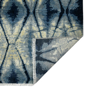 AMER Rugs Hermitage HRM-9 Hand-Knotted Abstract Modern & Contemporary Area Rug Blue Sapphire 10' x 14'