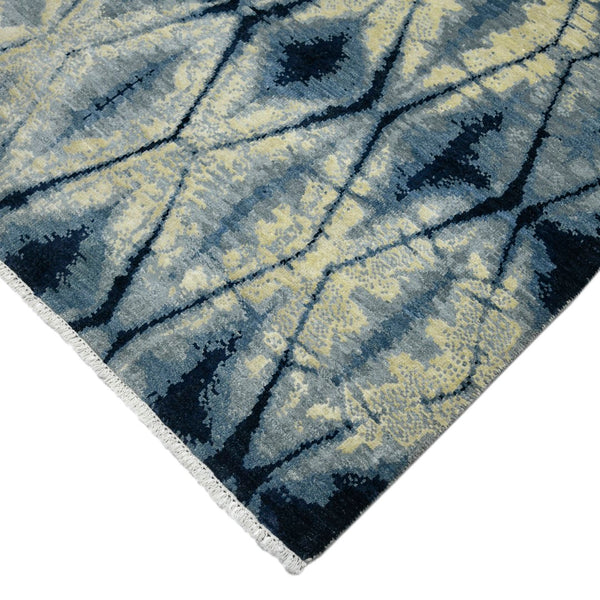 AMER Rugs Hermitage HRM-9 Hand-Knotted Abstract Modern & Contemporary Area Rug Blue Sapphire 10' x 14'