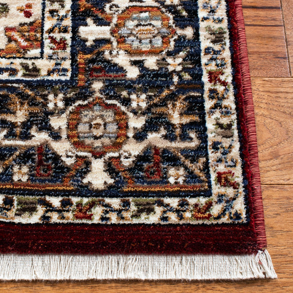 Herat 300 Herat 301 Traditional Power Loomed Polypropylene Pile Rug Red / Ivory