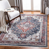 Herat 300 Herat 321 Traditional Power Loomed Polypropylene Pile Rug Navy / Red