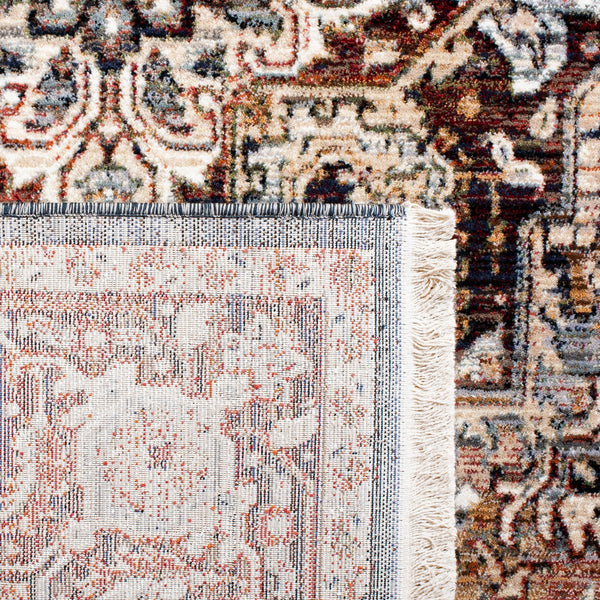 Herat 300 Herat 331 Traditional Power Loomed Polypropylene Pile Rug Red / Ivory