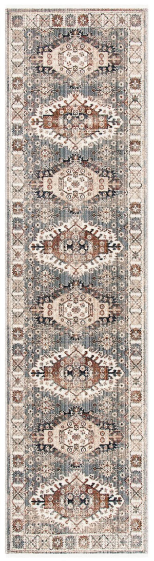 Herat 300 Herat 355 Traditional Power Loomed Polypropylene Pile Rug Grey / Cream