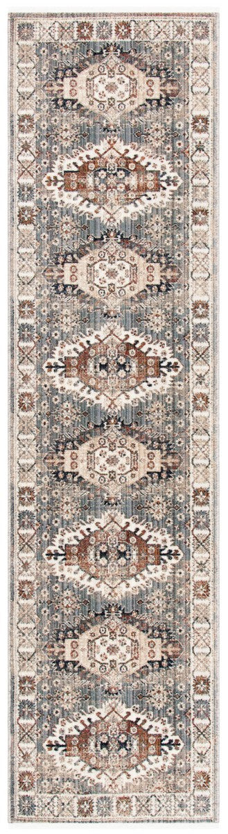 Herat 300 Herat 355 Traditional Power Loomed Polypropylene Pile Rug Grey / Cream