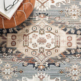 Herat 300 Herat 355 Traditional Power Loomed Polypropylene Pile Rug Grey / Cream