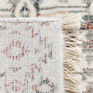 Herat 300 Herat 370 Traditional Power Loomed Polypropylene Pile Rug Ivory / Rust