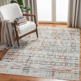 Herat 300 Herat 370 Traditional Power Loomed Polypropylene Pile Rug Ivory / Rust